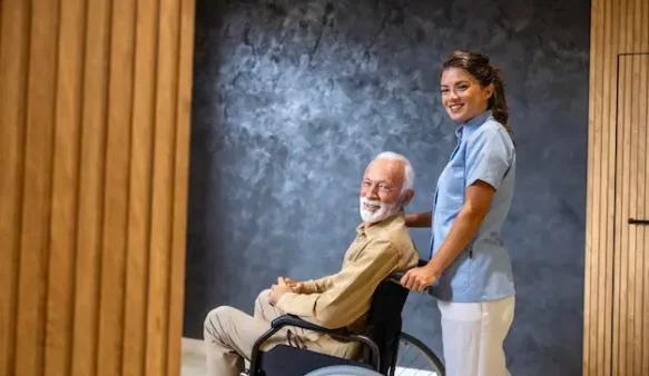 modern-nursing-home-female-nursing-assistant-taking-care-elderly-man-wheelchair_308072-5632